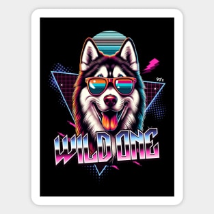 Wild One Siberian Husky Dog Magnet